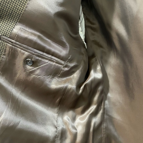 Ralph Lauren Brown Houndstooth Sport Coat Blazer Men’s 40R Classic - Picture 4 of 14